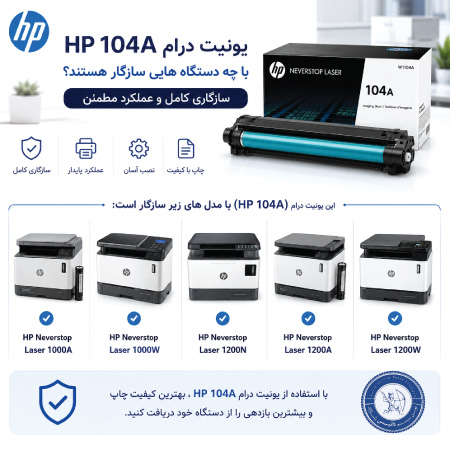 قیمت یونیت درام hp 104a